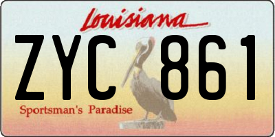 LA license plate ZYC861