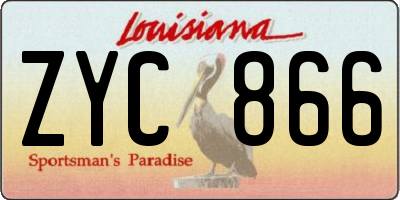 LA license plate ZYC866