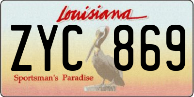 LA license plate ZYC869