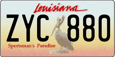 LA license plate ZYC880