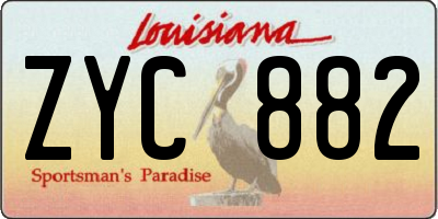 LA license plate ZYC882