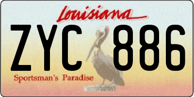 LA license plate ZYC886