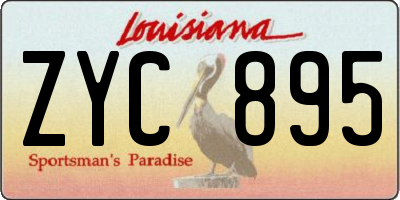 LA license plate ZYC895