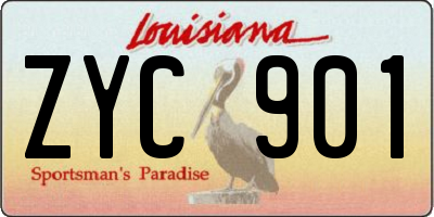 LA license plate ZYC901