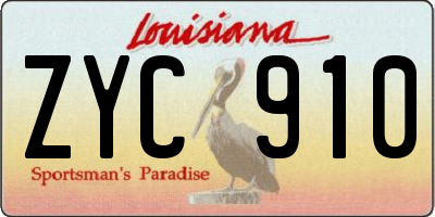 LA license plate ZYC910