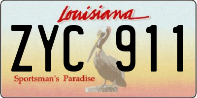 LA license plate ZYC911