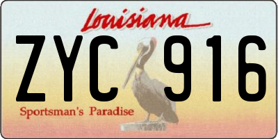 LA license plate ZYC916