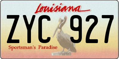 LA license plate ZYC927