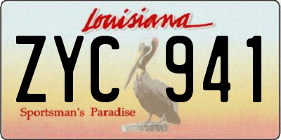 LA license plate ZYC941