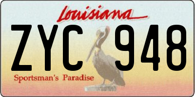 LA license plate ZYC948