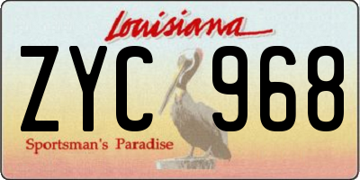 LA license plate ZYC968
