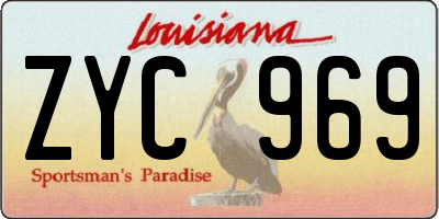 LA license plate ZYC969