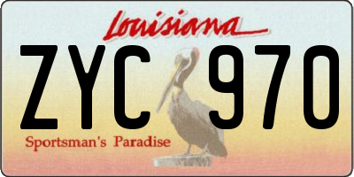 LA license plate ZYC970