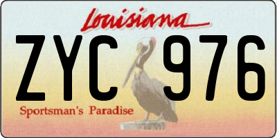 LA license plate ZYC976