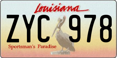 LA license plate ZYC978