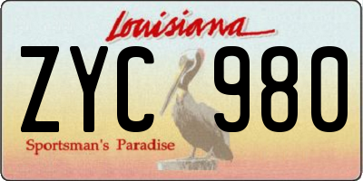 LA license plate ZYC980