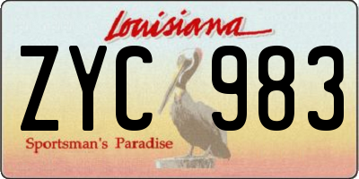 LA license plate ZYC983