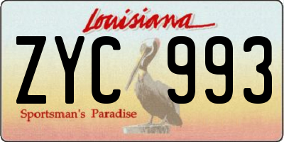 LA license plate ZYC993