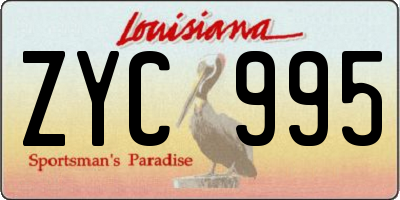 LA license plate ZYC995