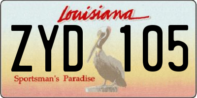 LA license plate ZYD105