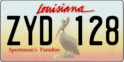 LA license plate ZYD128