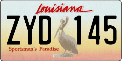 LA license plate ZYD145