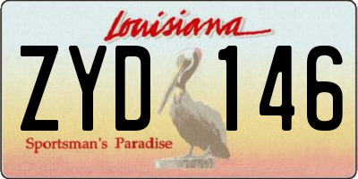 LA license plate ZYD146