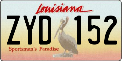 LA license plate ZYD152