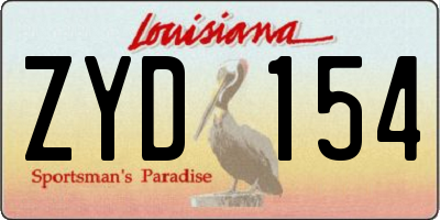 LA license plate ZYD154