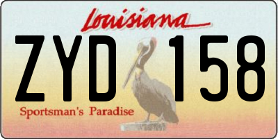 LA license plate ZYD158