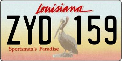 LA license plate ZYD159