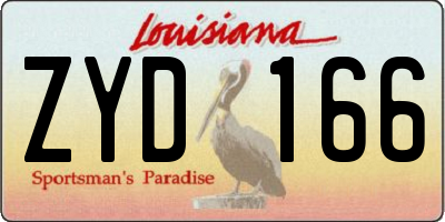 LA license plate ZYD166
