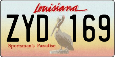 LA license plate ZYD169