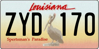 LA license plate ZYD170