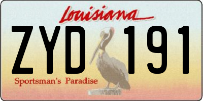 LA license plate ZYD191