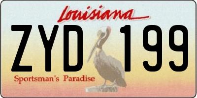 LA license plate ZYD199