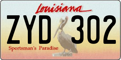 LA license plate ZYD302
