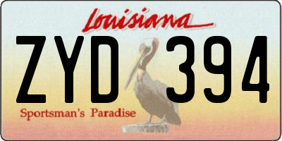 LA license plate ZYD394