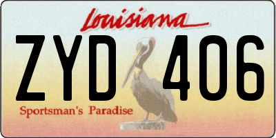 LA license plate ZYD406