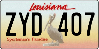 LA license plate ZYD407