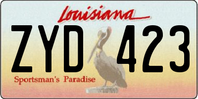 LA license plate ZYD423