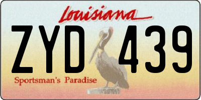 LA license plate ZYD439