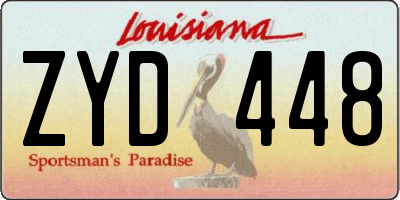 LA license plate ZYD448
