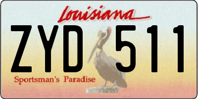 LA license plate ZYD511