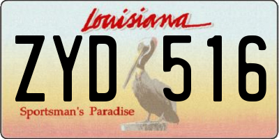 LA license plate ZYD516
