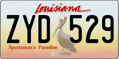 LA license plate ZYD529