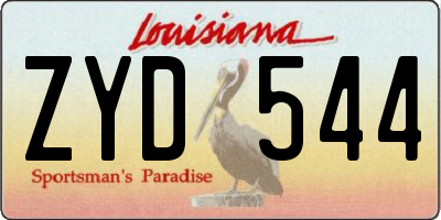 LA license plate ZYD544