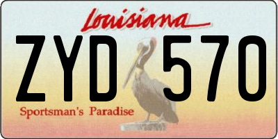 LA license plate ZYD570