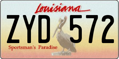 LA license plate ZYD572
