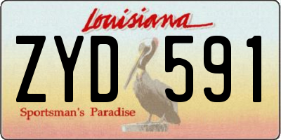 LA license plate ZYD591